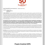 Foam Control EPS Warranty